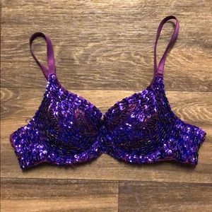 Purple sequin bra